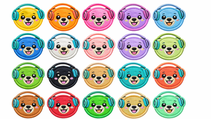 <b>Cute</b> <b>Bear</b> Face Embroidered Patches DIY Decorations for Backpacks, Clothing, Hats & Toys – Set of 10 Colorful Options" - Product Image 4