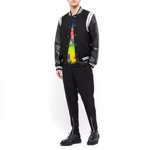 เสื้อแจ็คเก็ตเบสบอลแบบมีปกตั้ง ปักลายตามสั่ง แฟชั่นไฮสตรีทคุณภาพสูง ขายส่ง - Product Image 6