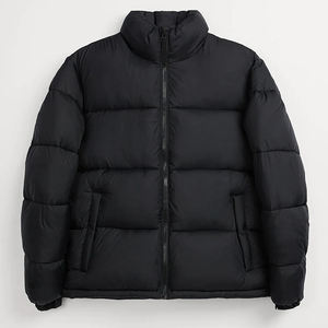 Custom Made Coated <b>Canvas</b> Slim Fit Breathable Stand Collar Winter Puffer <b>Jacket</b> for <b>Men</b> - Product Image 5