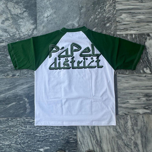 Camiseta Gráfica Vintage Oversize de Manga Raglán Americana para Hombre, Estilo Boxy Corto, 100% Algodón Pesado con Estampado Serigrafiado - Product Image 3