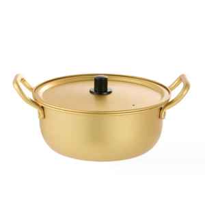 Casserole en aluminium antiadhésive avec couvercle en verre, compatible induction, pour soupes et ragoûts, ustensile de cuisine - Product Image 2