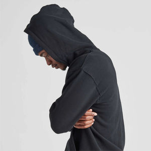 Mens <b>Hoodies</b> Cotton Fleece Pullover Sweatshirts Adjustable Drawstring Hood Soft Warm Long Sleeve Casual Wear - Product Image 4