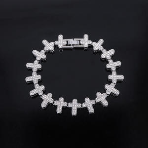 Unisex S925 Silver Moissanite Cross <b>Statement</b> <b>Necklace</b> Rhodium Plated Round Brilliant Cut Everyday Wear Luxury Design - Product Image 3