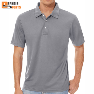 Camiseta de Golf Personalizada de Alta Calidad para Hombre, Sólida, Antiarrugas, de Manga Corta, Corte Cuadrado, de Algodón Tejido - Product Image 1