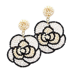 Bijoux légers faits à la main en perles de rocaille brodées motif floral multicolores pour femmes et filles - MULTI CRAFT classique - Product Image 2