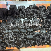 Cheveux humains Remy bouclés naturels indiens 100g, texture Temple Collection, longue durée, pour tissage, double trame, en lots
