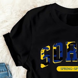 T-shirt personnalisé Sigma Gamma Rho, bleu royal, à manches courtes, avec motif graphique, vêtements personnalisés avec lettres grecques, tenue décontractée d'été - Product Image 5
