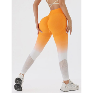 New Style Women's Gradient Push Leggings Seamless Yoga Pants High Mid-Waist Running Fitness <b>Tights</b> Casual Summer Fitness Legging - Product Image 1