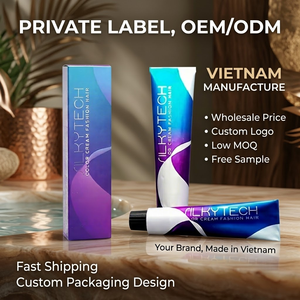 เวียดนามผลิตครีมย้อมผม OEM แอมโมเนียต่ำ กลิ่นหอม ปิดผมขาว ย้อมผมแอมโมเนียต่ำ - Product Image 1