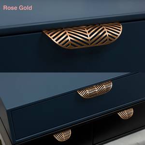 Tirador de borde de latón color oro rosa para muebles modernos, herrajes para puertas de armarios de cocina y baño, venta al por mayor - Product Image 2