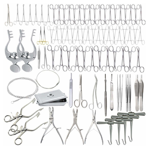 Kit chirurgical de craniotomie Azicon 86 pièces, instruments neurochirurgicaux en acier inoxydable pour tumeurs cérébrales, fractures et traumatismes graves, kit hospitalier - Product Image 1