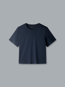 Camiseta de Cuello Redondo para Mujer, Suave, Lisa, Ajustada, de Manga Corta, Informal, Básica - Product Image 4