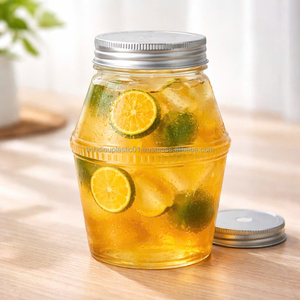 Botella de Doble Cámara de 500 ml PET HT500-33, Transparente, a Prueba de Fugas, para Salsas, Aderezos y Bebidas, Botellas de Vidrio - Product Image 3