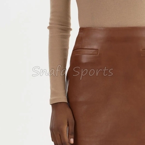 Casual Fashion Genuine Women Leather Skirts High Trending Winter Wear Embroidered Techniques Breathable Skirts - Product Image 5