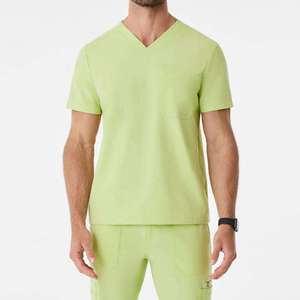 High Quality 100% Cotton Knitted Medical <b>Scrubs</b> Uniform Set Breathable Comfortable Nursing Hospital <b>Scrubs</b> - Product Image 2