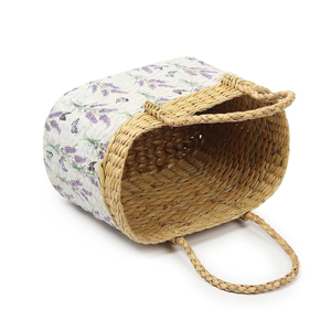 Newest Design Handmade Gift <b>Hamper</b> <b>Baskets</b> Water Hyacinth <b>Basket</b> <b>for</b> Office Lunch Picnic Decoration OEM Designs Acceptable Price - Product Image 3