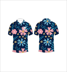 Polo pour homme à imprimé floral marine, manches courtes, col boutonné, décontracté, respirant et léger pour l'été - Product Image 6