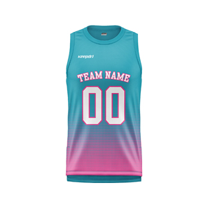 Vente en gros de matériel d'entraînement de basketball professionnel T-shirt imprimé respirant sans couture et gilet de sport Style rétro - Product Image 1