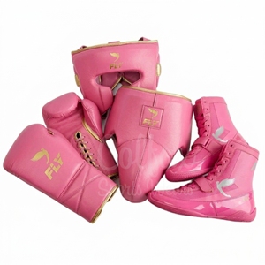 Ensemble de boxe personnalisé de haute qualité, gants en cuir PU blanc, casque, protège-guêtres, bottes, équipement d'entraînement, équipement de protection pour la boxe - Product Image 3
