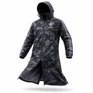 Veste de pluie longue à capuche imperméable camouflage personnalisée, coupe-vent, respirante, légère, pour la randonnée, la pêche, le travail - Product Image 1