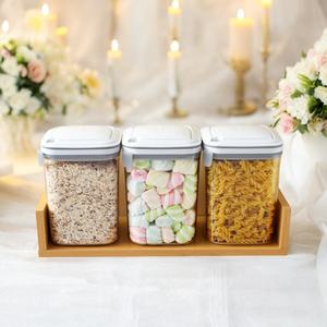 Nordic Tritan ภาชนะเก็บอาหารที่มีฝาปิดที่ปลอดภัยอุปกรณ์ครัวป้องกันการดูดซึมความชื้นสำหรับใบชา - Product Image 1