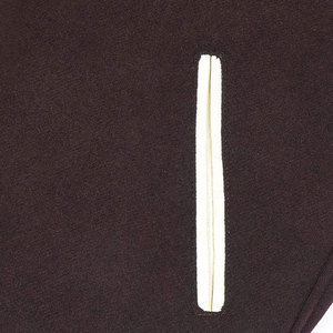 Veste universitaire pour homme, manches en cuir PU, couleur unie, col rabattu, vêtements décontractés pour l'automne - Product Image 6