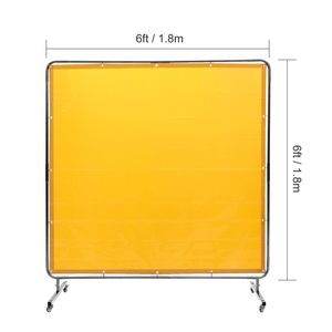 Schermo per Saldatura in Vinile Ignifugo 6FT X 6FT con 4 Ruote Girevoli, Pratica Tenda Protettiva per Saldatura e Saldatura a Stagno - Product Image 2