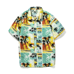 Summer New Full Sublimated Printed Shirt <b>Men's</b> Classic <b>Cardigan</b> Short Sleeved Hawaiian Short Sleeved Shirt - Product Image 5