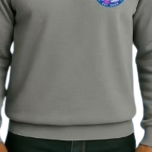 เสื้อสเวตเตอร์ผู้ชายสีเทาปักลาย คอซิป แขนยาว สวมใส่สบาย เหมาะกับทุกวัน - Product Image 5