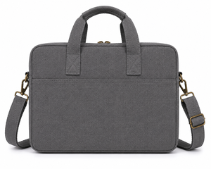 Gray <b>Laptop</b> Bag 15.6 Inch Water Resistant Multi Pocket Lightweight Durable Carry <b>Case</b> with Shoulder Strap - Product Image 6