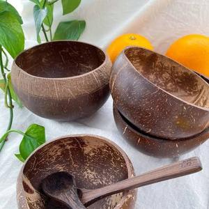 Green Future VN Artisan Handcrafted <b>Coconut</b> Bowls and Spoon Set Eco-Friendly Reclaimed Coco Shell Vegan Smoothie Bowl Wholesale - Product Image 6