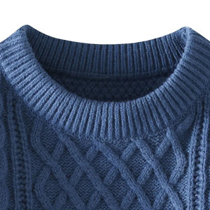 Pull décontracté chaud d'hiver pour homme, nouveau style, col rond, respirant, rembourré, tricoté, motif coloré - Product Image 6
