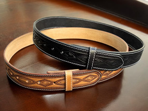 Ceinture Western en Cuir Pleine Fleur Robuste Ornée de Perles et Motifs Floraux, en Cuir de Vachette Premium, Designs Perlés Personnalisés, Ceintures de Luxe - Product Image 2