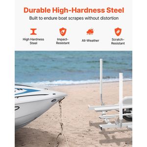 60 Pali Guida Regolabili per Rimorchi di Barche e Moto d'Acqua, 2 Pezzi, in Acciaio ad Alta Durezza, Guide per Rimorchi di Barche - Product Image 4