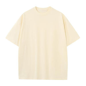 T-shirt en coton pour homme avec logo personnalisé, col rond, manches courtes, couleur unie, jersey décontracté, impression sur le devant, coupe classique - Product Image 6