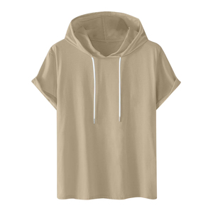 Sweat-shirts à capuche à manches courtes de haute qualité, OEM ODM, design personnalisé, sweat-shirt à capuche en coton pour hommes et femmes, fabricants en gros de sweats à capuche - Product Image 3