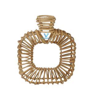 <b>Top</b> Selling Vietrustic Rattan Handmade Woven Modern Rustic Eco-Friendly Table Vase Natural Home Decor Wholesale OEM ODM Supplier - Product Image 1