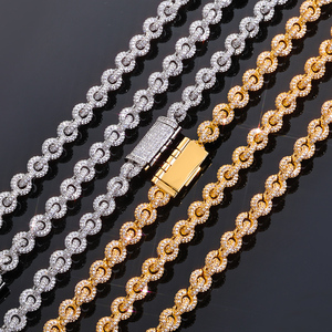 <b>Mens</b> Lab Grown Diamond 925 <b>Silver</b> Gold Tone Link Bracelet Iced Out Luxury Statement Fashion Jewellery - Product Image 5