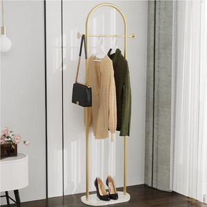 Porte-manteau sur pied en métal doré robuste de 67 pouces avec base en marbre, support polyvalent pour vêtements, pour chambre à coucher, autoportant - Product Image 6