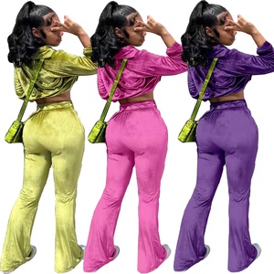 ชุดวอร์ม2ชิ้นกางเกงขาบานสำหรับผู้หญิงชุดวอร์ม2ชิ้นสำหรับฤดูหนาวชุด2025ใหม่ล่าสุด - Product Image 1