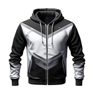 Sweat-shirt à capuche zippé pour homme, sublimation, imprimé dégradé, séchage rapide, coupe sportive, coupe régulière, vêtements d'automne - Product Image 2