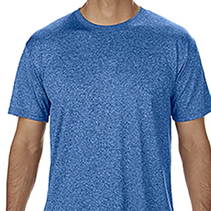 Camiseta Unisex Azul de Cuello Redondo y Manga Corta, Corte Regular, Color Sólido, Informal, Tejida, Transpirable, Ecológica, 100% Algodón - Product Image 1