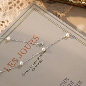 Collar de Perlas de Agua Dulce con Cadena en O, Versátil y a la Moda, con Tema Literario Retro de Cielo Estrellado, para Banquetes o el Trabajo - Product Image 4