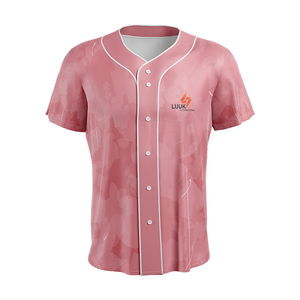 Camiseta de Béisbol para Mujer, Tallas Grandes, Tejido de Malla Transpirable, Cierre con Botones, Impresión de Logotipo Personalizado, Suministro de Fábrica OEM ODM - Product Image 4