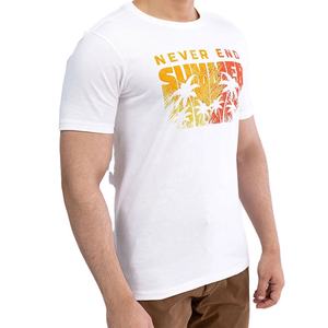 Haute qualité hommes 100% coton écologique respirant T-Shirt imprimé conception vêtements d'été col rond à manches courtes Logo personnalisé - Product Image 3