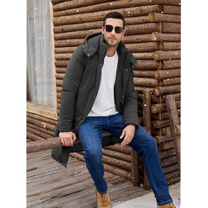 SOLID INTERNATIONAL Abrigo Casual con Capucha para Hombre, Invierno, Cálido, Cortavientos, Forro 70% Algodón, Logotipo Personalizado Frontal, Largo Regular - Product Image 4