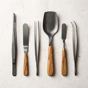 Juego de Herramientas de Emplatado Profesional para Chefs, 6 Piezas, Utensilios de Acero Inoxidable con Mango de Madera para Emplatado de Alimentos, Decoración y Presentación Creativa - Product Image 3