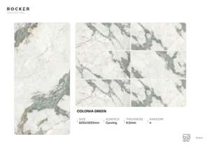 กระเบื้องพอร์ซเลนแกะสลักลายหรูหรา ขนาด 600x1200 มม. 60x120 ซม. 24x48 นิ้ว ผิวสัมผัสสำหรับงานตกแต่งภายในบ้านและอาคารพาณิชย์สมัยใหม่ - Product Image 3