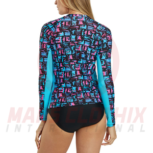 Reasonable Prices Lightweight <b>Women</b> Rash Guard In Solid Color Quick Dry And Breathable <b>Compression</b> Shirt For Ladies - Product Image 3