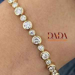 สร้อยข้อมือเพชรเม็ดกลมสำหรับสตรีสไตล์เทนนิสคลาสสิก - Product Image 5